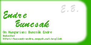 endre buncsak business card